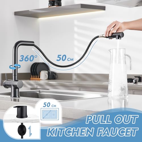 Kitchen Faucet with Pull Down Sprayer Bar Faucets Single Hole