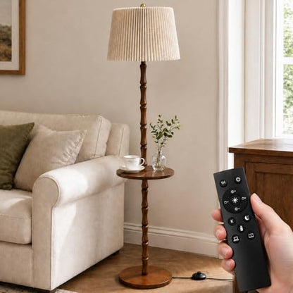 Real Wood Floor Lamp with Built