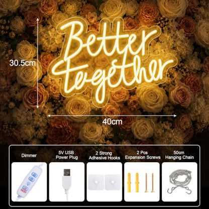 LED Neon Sign for Wall Decor Dimmable Desktop Neon Night Light Light Up Sign