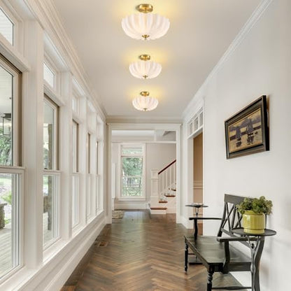 Gold Semi Flush Mount Ceiling Light (Gold)
