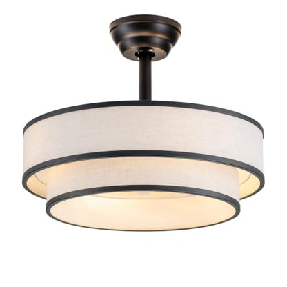 Tiffany Style Caged Ceiling Fan with Light and Remote Control