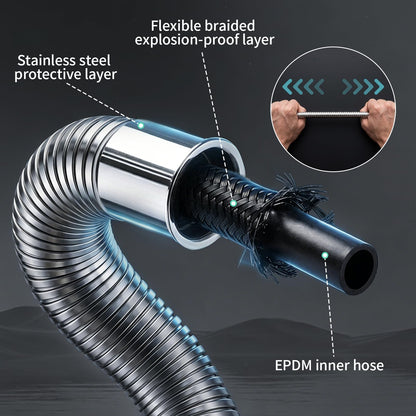 High Pressure Filtered Handheld Shower Head 9 Spray（4 filters） (2.5 Gallon Per Minute+4 Filters / Chrome)