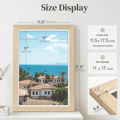 30Pack 12x18 Poster Frame 12x18 Frame Light Oak Solid Wood (White Oak / 12x18)
