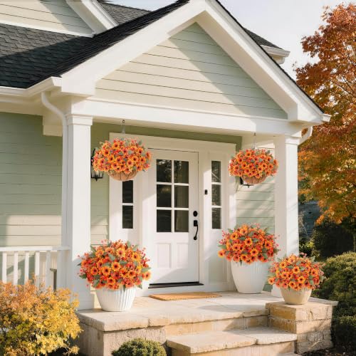 Artificial Fake Plants Flowers for Outdoor Outside Spring Summer Decoration