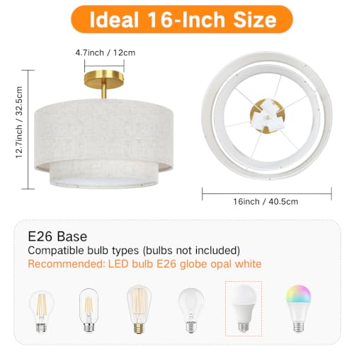 Semi Flush Mount Ceiling Light