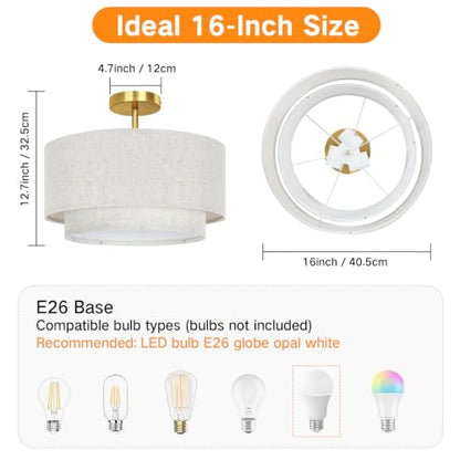 Semi Flush Mount Ceiling Light