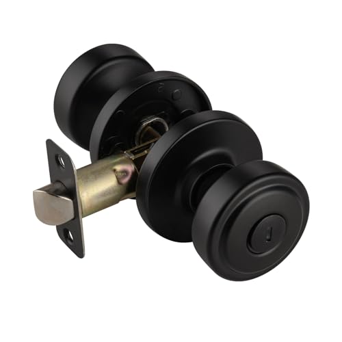 Black Door Knobs with Square Rosette