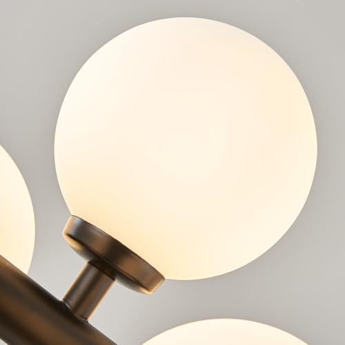 Mid Century Modern Glass Globe Sputnik Chandelier