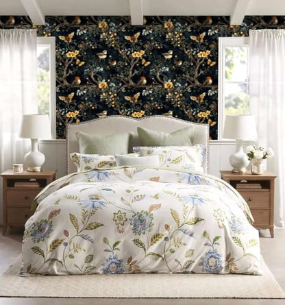 Black Woodland Bird Peel and Stick Wallpaper