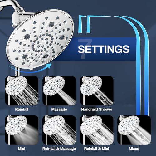 8" Dual Shower Head Combo