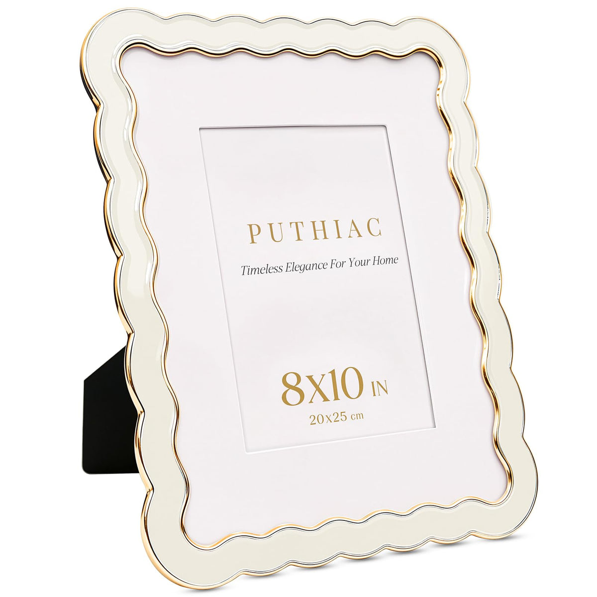8x10 Scalloped Wavy Metal Picture Frame (Cloud Ivory / 8x10)