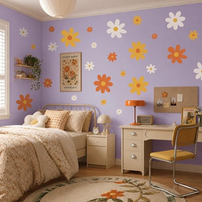 52 Pcs Large Groovy Daisy Wall Decals (Groovy)