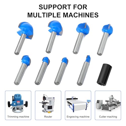 8pcs Core Box Router Bit Set
