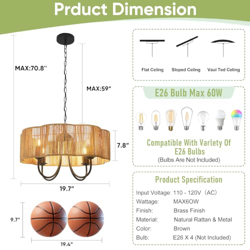 Rattan Pendant Light
