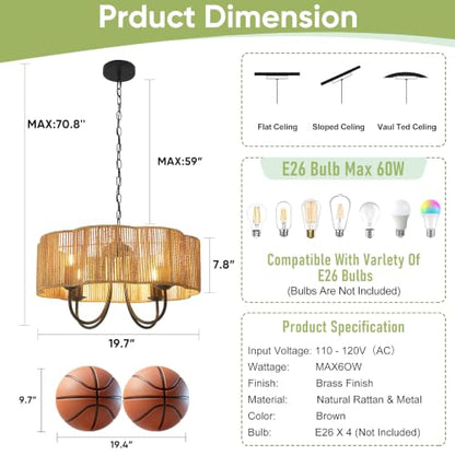 Rattan Pendant Light