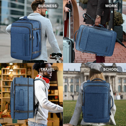 55L Extra Large Travel Backpack for Men (Blue / 3X-Large(22"x14"x10"))