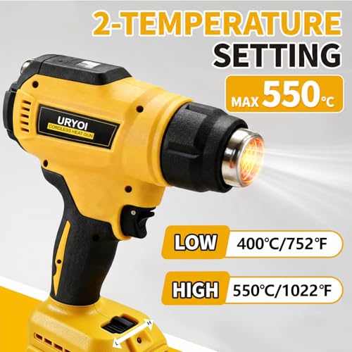 Cordless Heat Gun Compatible with Dewalt Battery