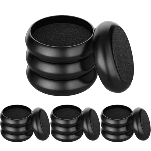 Piano Caster Cups (Black / 16 Pack)