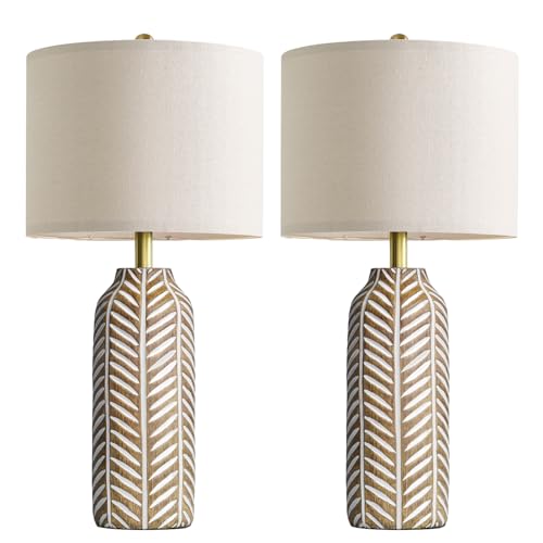 26" Farmhouse Table Lamps Set of 2