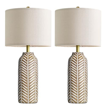 26" Farmhouse Table Lamps Set of 2