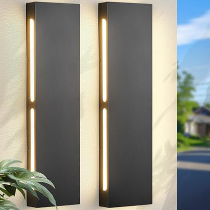 Dusk to Dawn Outdoor Modern Wall Light Black Wall Sconce