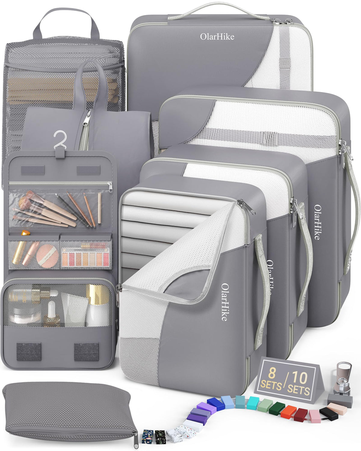 Packing Cubes for Travel (04 Gray)