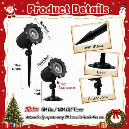 Nativity Scene Projector Light with HD Festive Patterns for Yard (White Angel Nativity)