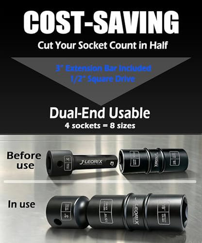 5PCS Flip Impact Socket Set