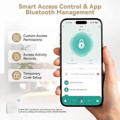 350YS 5-in-1 Keyless Entry Door Lock Smart Deadbolt with Handle