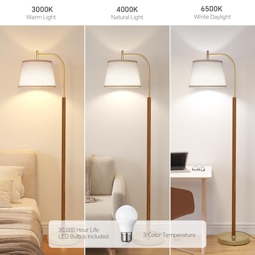 Wood Floor Lamp for Living Room