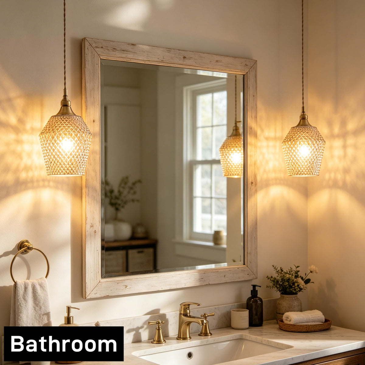 2Pcs Small Glass Lamp Shades (Amber)