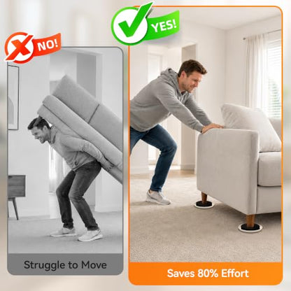 Furniture Sliders Plastic Sliders for Carpet and Hardwood Floors