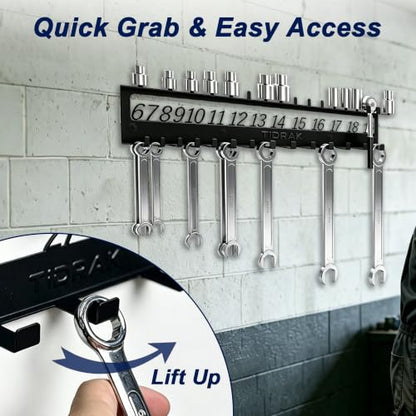 Combination Wrench & Socket Organizer Rack