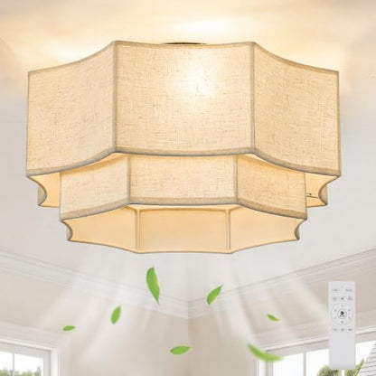 20" boho ceiling fan with lights