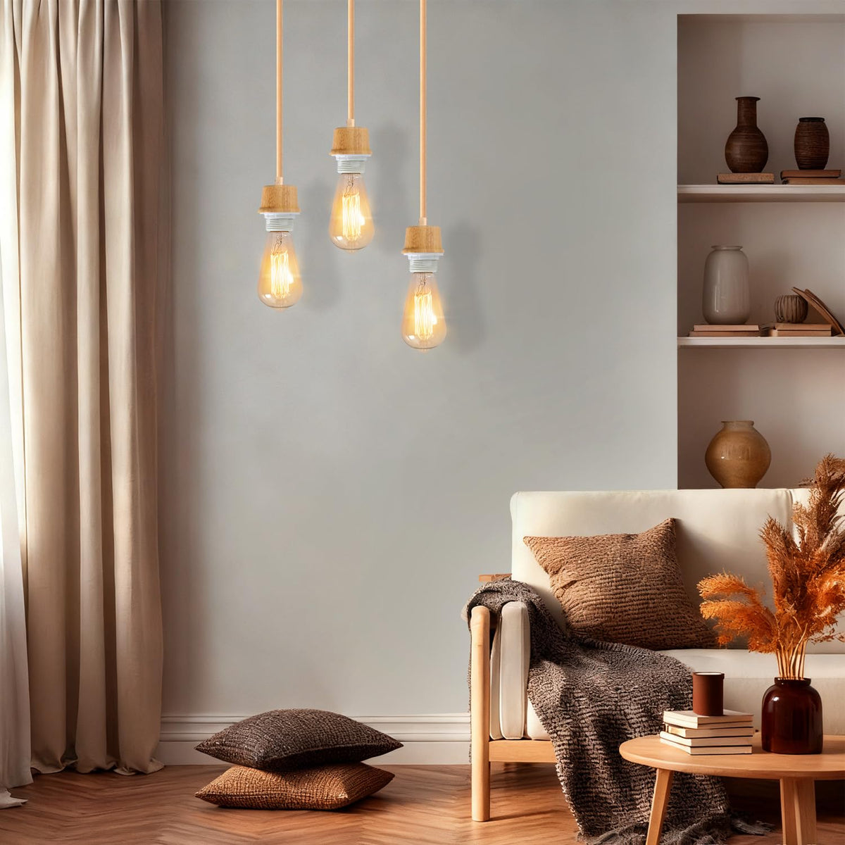 Plug in Pendant Light Cord (WeavedPlug-15FT)