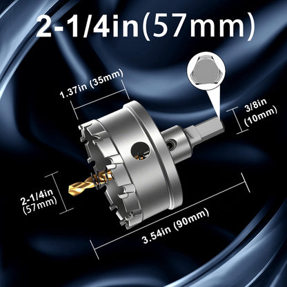 2-1/4" (57mm) TCT Hole Saw for Stainless Steel, Iron & Metal (2-1/4" (57mm))