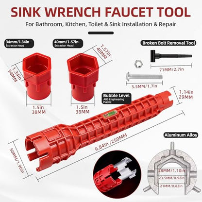 Plumbing Tool and Faucet Wrench Set