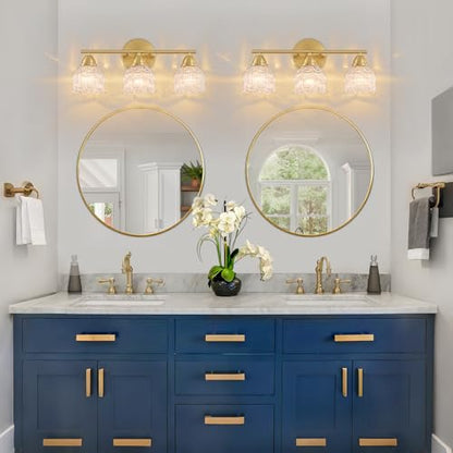 Bathroom Vanity Light with Clear Glass Shade