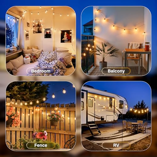 Outdoor String Lights with Remote