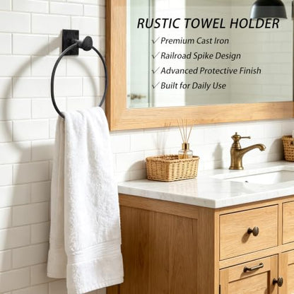 Cast Iron Hand Towel Holder Wall Mount