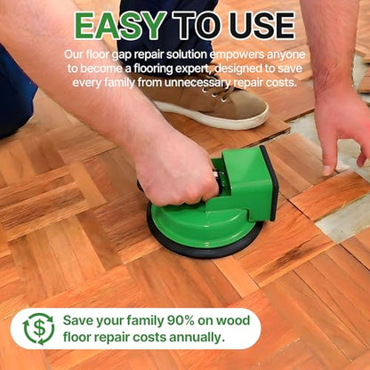 Floor Gap Fixer Tool with 4.7" Silicone Suction Cup Complete Floor Gap Repair Kit with 8 Sticky Pads & Grout Removal Tool