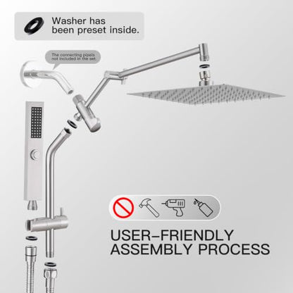 All Metal Shower Head with Handheld