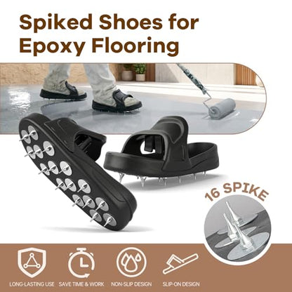 TOIBE Epoxy Floor Spiked Shoes for Epoxy Coating Application Safe Walking on Self Leveling Compounds