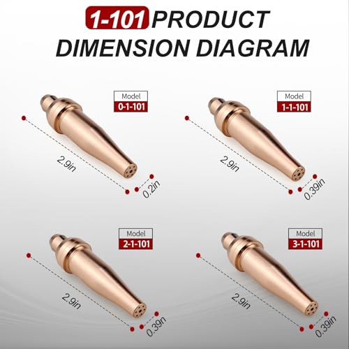 1 101 Acetylene Cutting Torch Tips for VictorCutting Torch Kit with Torch Tip Cleaner