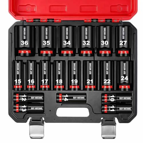 19pcs 1 2" Metric Impact Socket