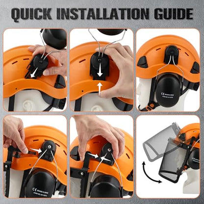 Chainsaw Helmet Kit with Face Shield