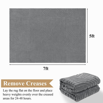 5x7 Area Rugs for Living Room (5'x7' / Grey)