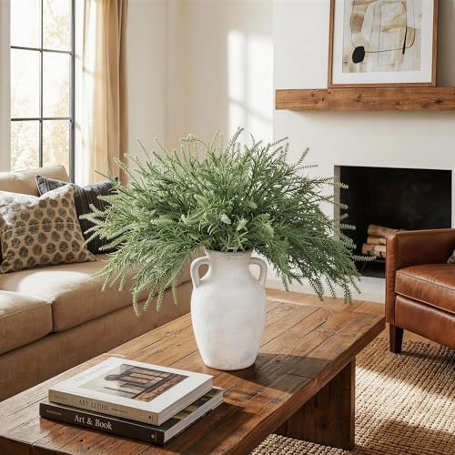 Artificial Eucalyptus Leaves Stem Fake Greenery Branches Real Touch DIY Stems for Festival Home Kitchen Garden Party Farmhouse Office Decor
