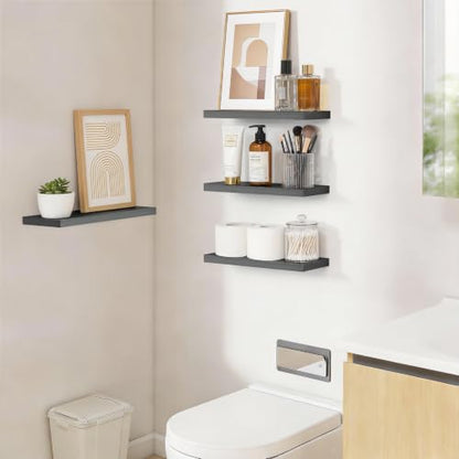 Grey Floating Shelves 15.7in (F. Grey - Industrial Edge Style / 15.7inches)