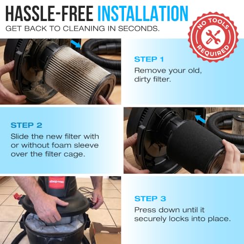 VF4000 Filter Replacement for RIDGID Shop Vac